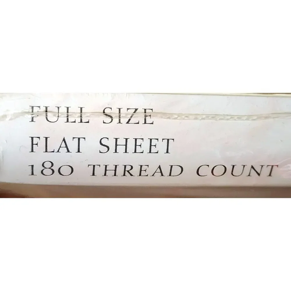 Springmaid Ultracale Full Flat Sheet White 180 Thread Count No-Iron Percale